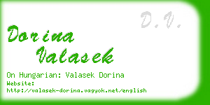 dorina valasek business card